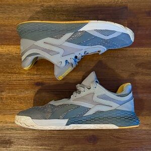 Reebok Nano X Cross Trainer Gray Yellow - Men Size 9 (10.5W) Michigan Warriors
